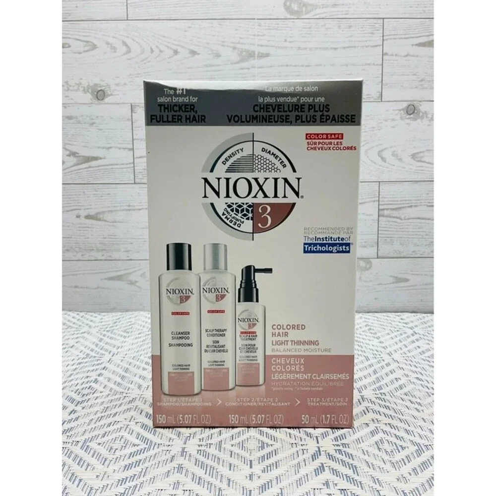 Nioxin System 3 Trial Kit Shampoo Conditioner Treatment – Hair Thinning